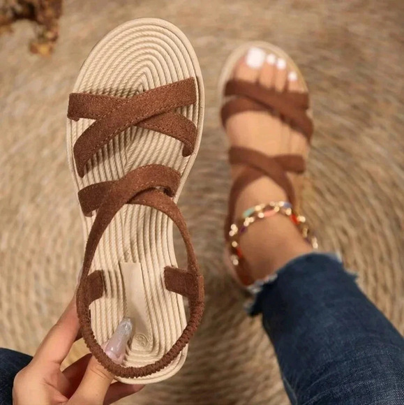. Shoes - Women's Comfortable And Fashionable Flat Sandals For Casual Wear In Summer